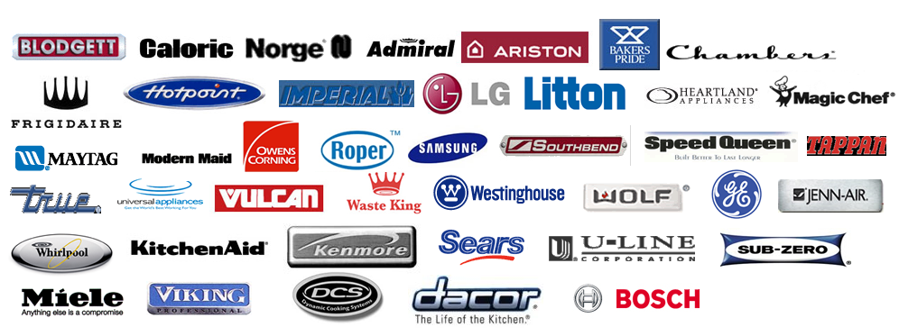 We provide appliance repair of all brands: Whirlpool, bosch, samsung, GE, Electrolux, Maytag, Kenmore, Inglis, and more!